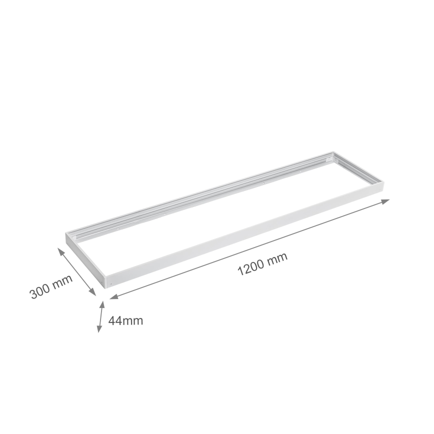 Metal ram för the installation of LED panels 1200x300 mm vit
