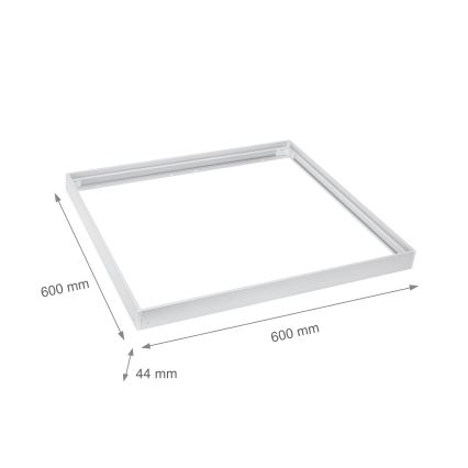 Metal ram för the installation of LED panels 600x600 mm vit