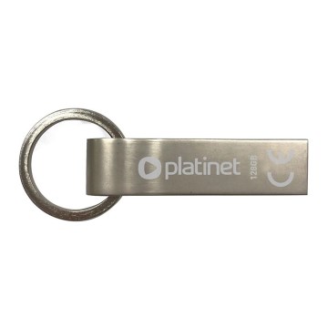 Metall vattentät Flash Disk USB 128GB matt krom