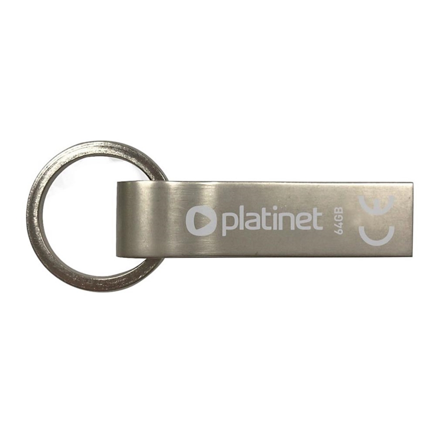 Metall vattentät Flash Disk USB 64GB matt krom