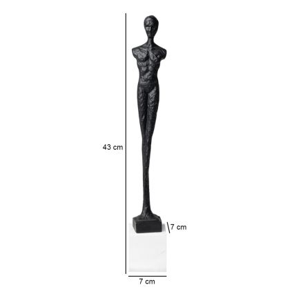 Metallbordsdekoration 43 cm, svart