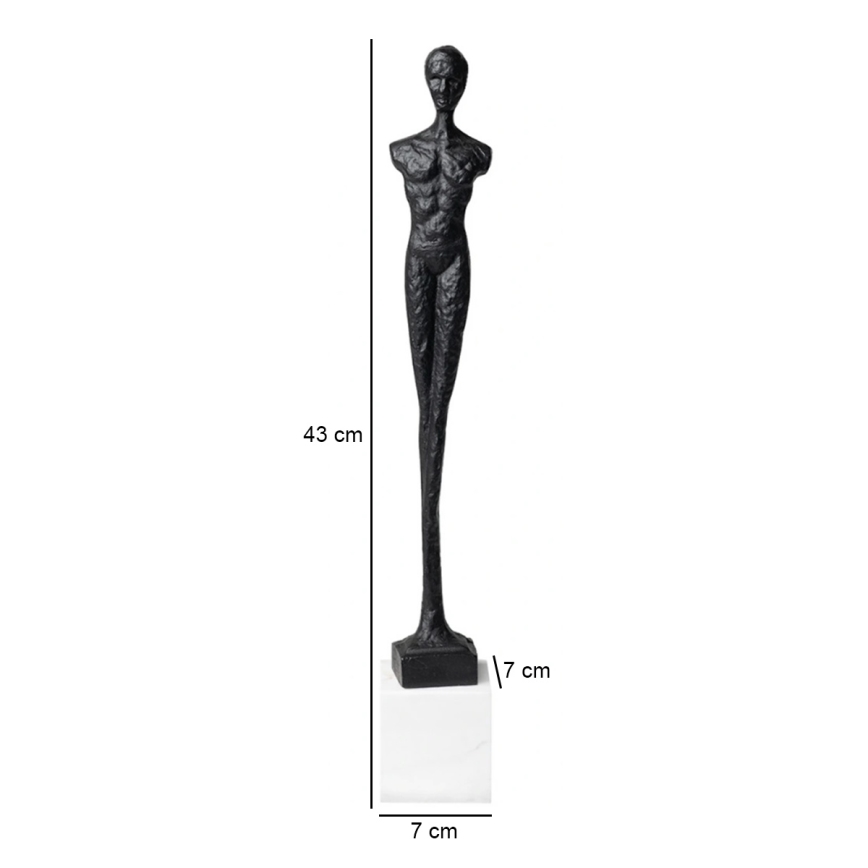Metallbordsdekoration 43 cm, svart