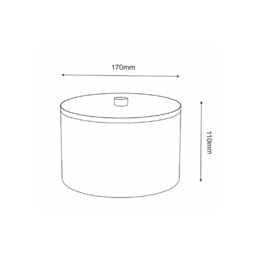 Metallförvaringslåda 12x17,5 cm vit