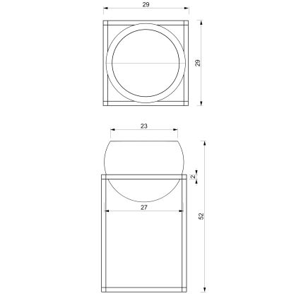 Metallkruka 51,3x29 cm guld