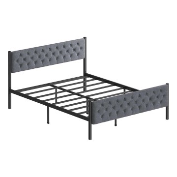 Metallsäng KAROM 120x200 cm, grå, maxbelastning 120 kg