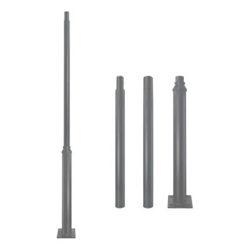 Metallstång för utomhusbelysningsstolpe BASE, 3 m, grå