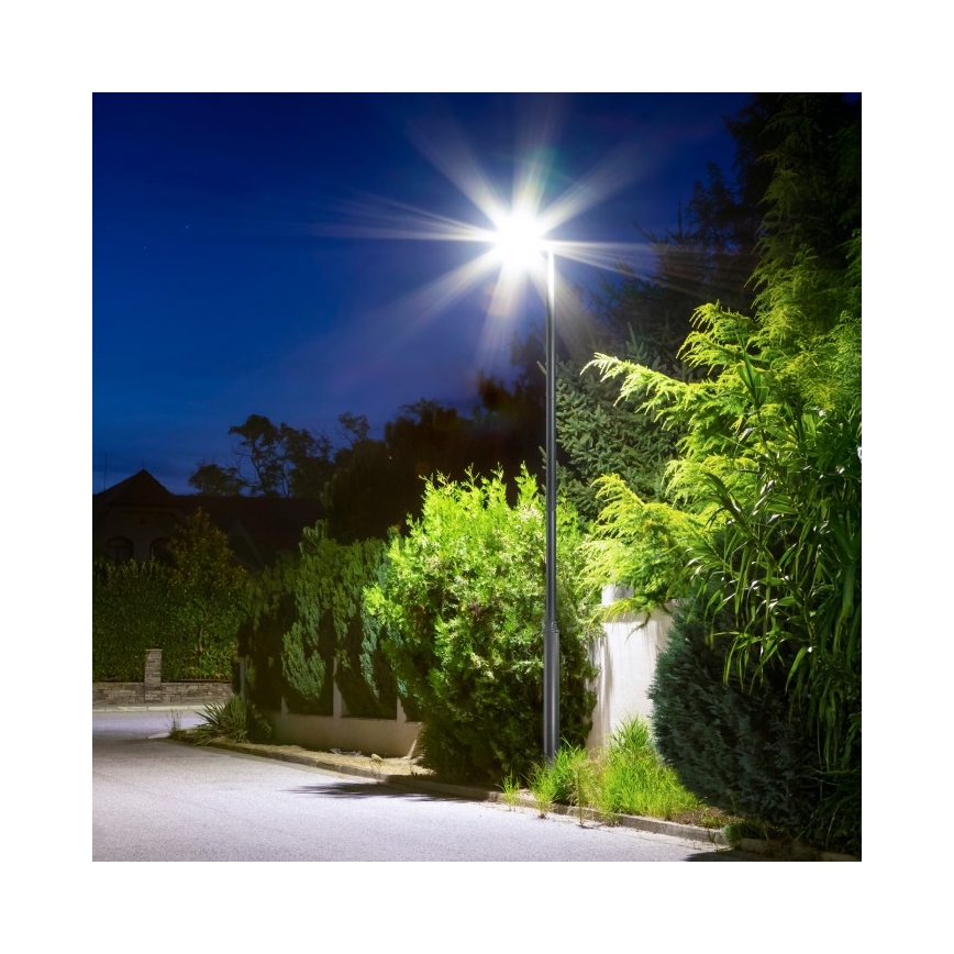 Metallstång för utomhusbelysningsstolpe BASE, 3 m, grå