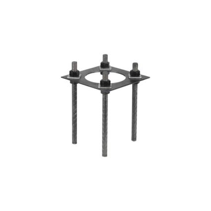 Metallstång till utomhusbelysningsstolpe BASE 4 m, Ø 60 mm, svart