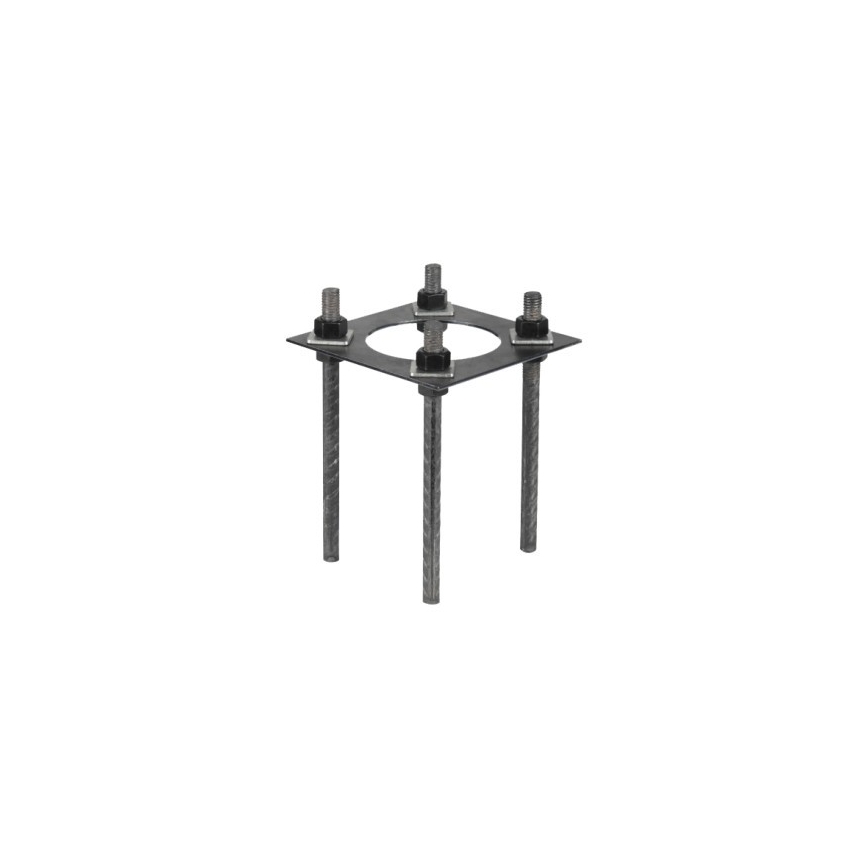 Metallstång till utomhusbelysningsstolpe BASE 4 m, Ø 60 mm, svart