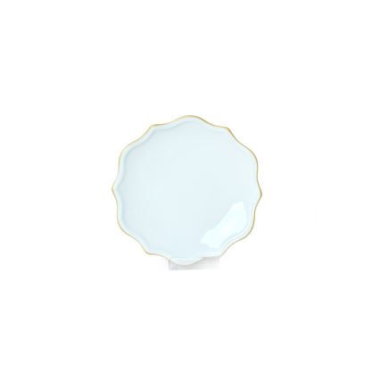 Middagservis 24 delar vit/guld/stengods