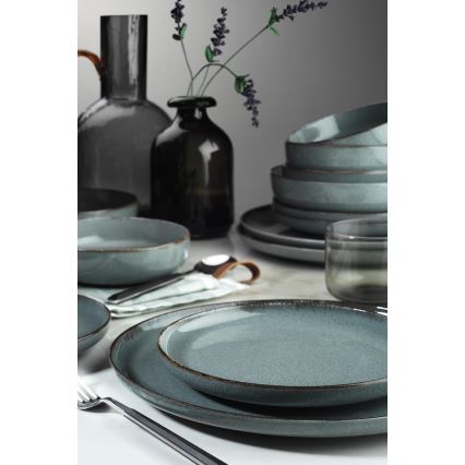 Middagsservis 16 delar, grått porslin