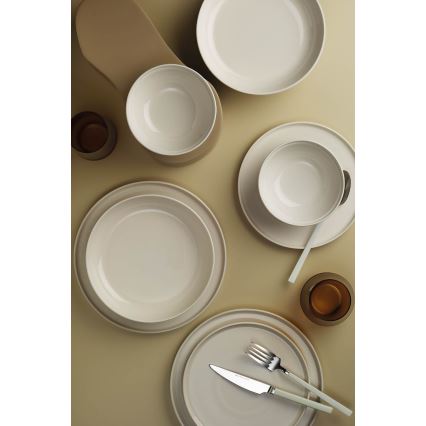 Middagsservis 24 delar beige/porslin