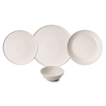 Middagsservis 24 delar beige/porslin