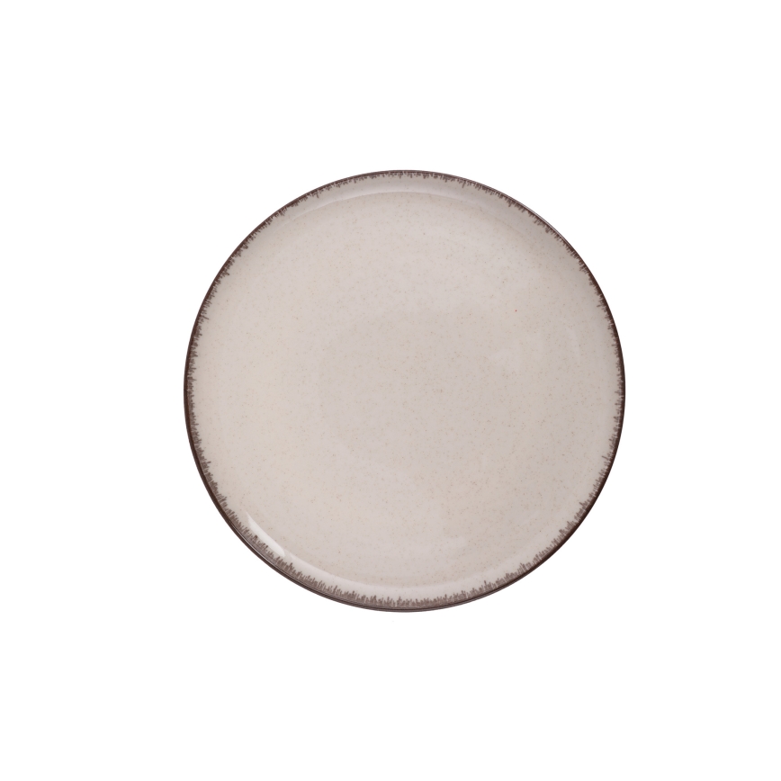 Middagsservis 24 delar beige/porslin