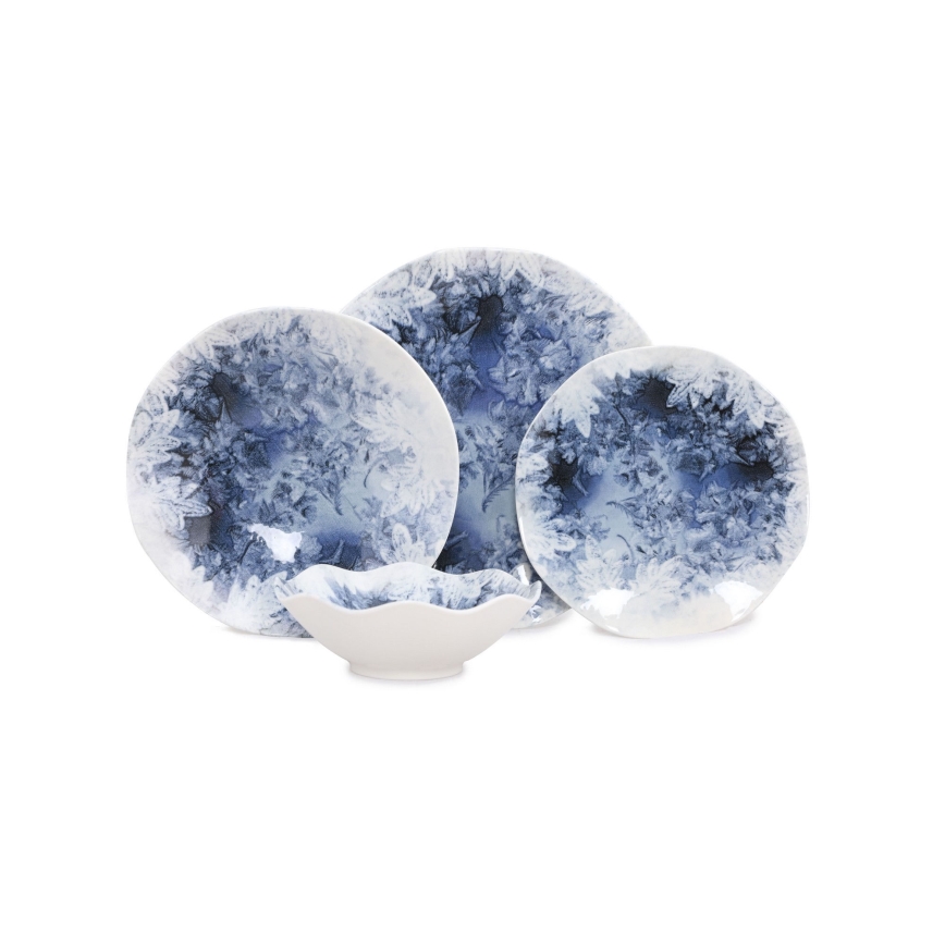 Middagsservis 24 delar blå/porslin