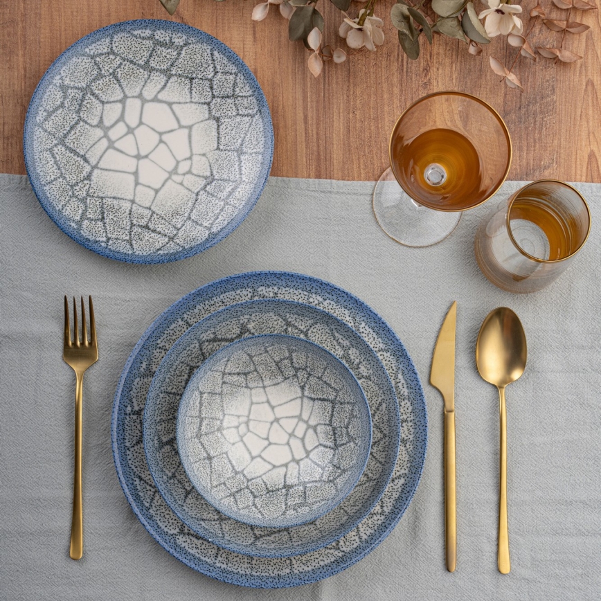 Middagsservis 24 delar blå/porslin