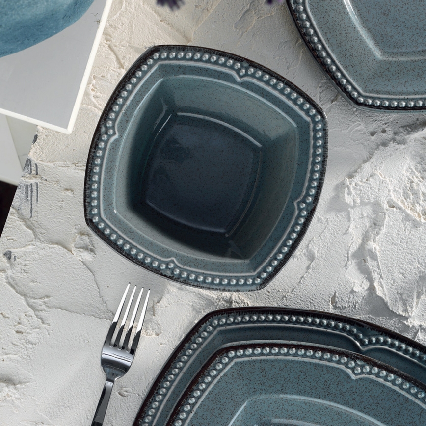 Middagsservis, 24 delar, blått porslin