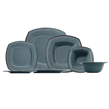 Middagsservis, 24 delar, blått porslin