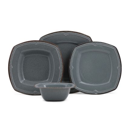 Middagsservis, 24 delar, blått porslin