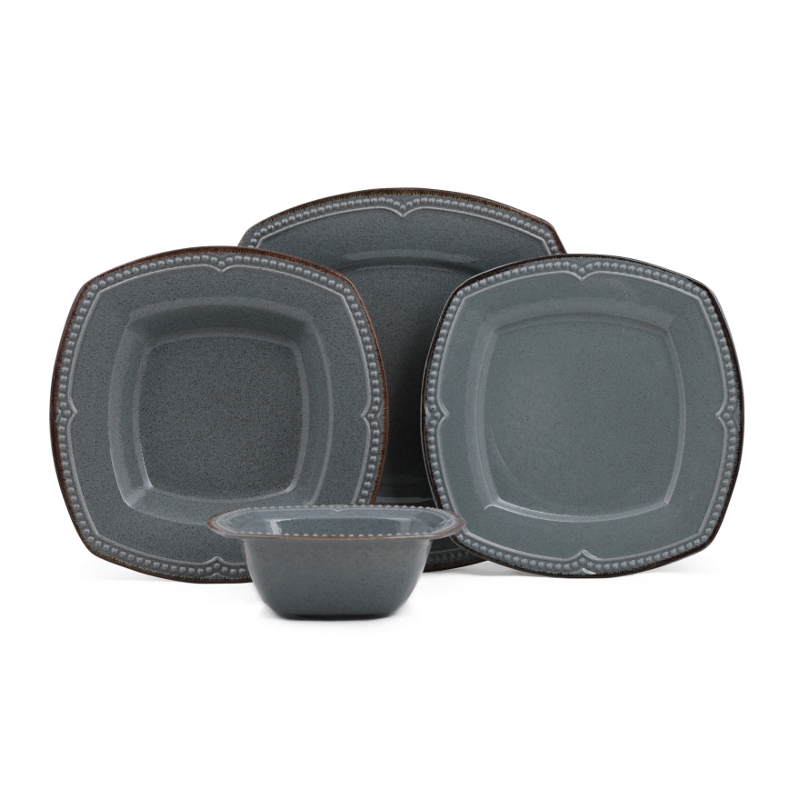 Middagsservis, 24 delar, blått porslin