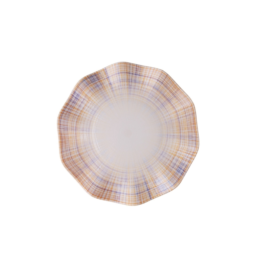 Middagsservis 24 delar, orange/porslin