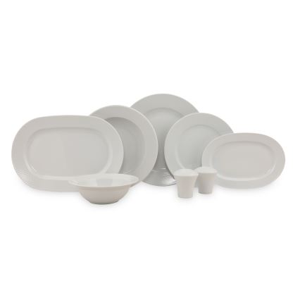 Middagsservis 53 delar vit/porslin