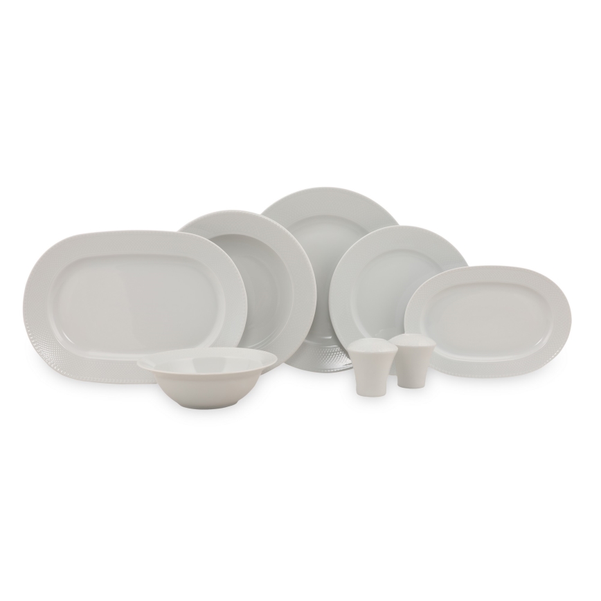 Middagsservis 53 delar vit/porslin