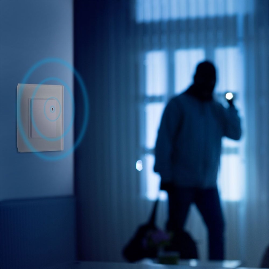Mikrovågsrörelsesensor 180° 300W/230V vit