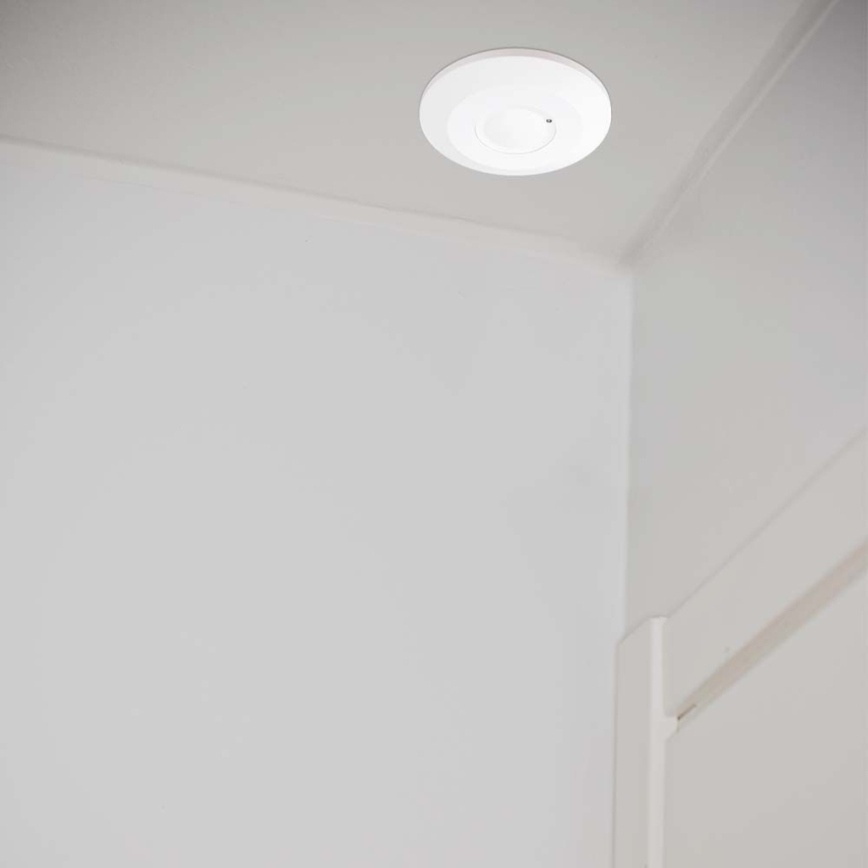 Mikrovågsrörelsesensor 360° 230V vit