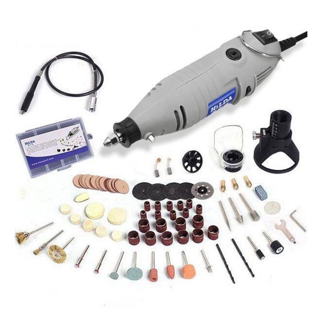 Mini drill with accessories 150W/230V