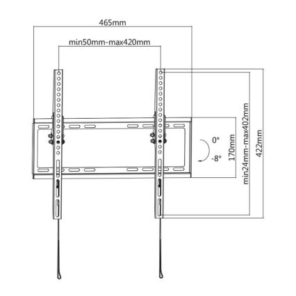 MK FLORIA MKF-20DN447 - Vikbar tv-vägghållare 65" svart