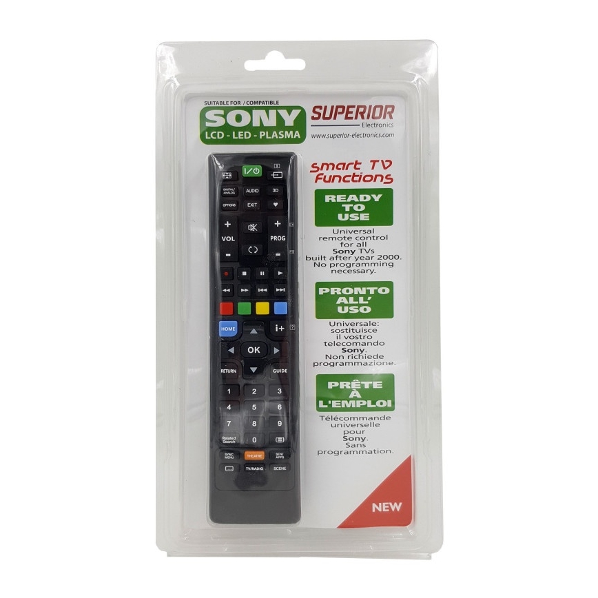 MK FLORIA Superior fjärrkontrol UNI TV SONY - Ersättningsfjärrkontroll för SONY-TV-apparater