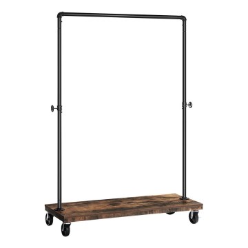 Mobil fristående klädhängare LINEA brun/svart