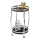 Mobilt barbord BAR 71x42 cm skinande krom/svart