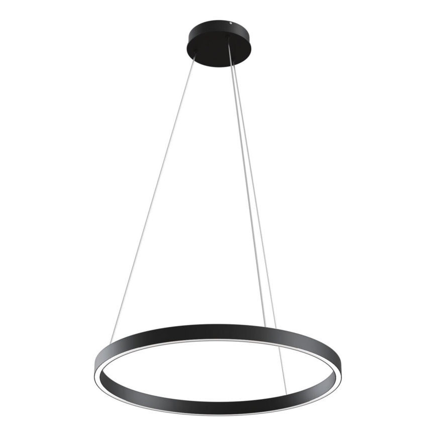 MOD058PL-L32B4K - LED ljuskrona med textilsladd RIM LED/37W/230V 4000K diameter 60 cm svart