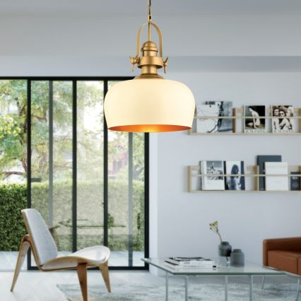 MONZA hängande lampa 1xE27/40W/230V, diameter 30 cm, kräm/bronze