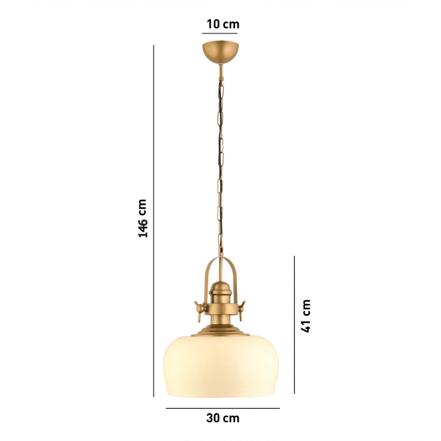 MONZA hängande lampa 1xE27/40W/230V, diameter 30 cm, kräm/bronze
