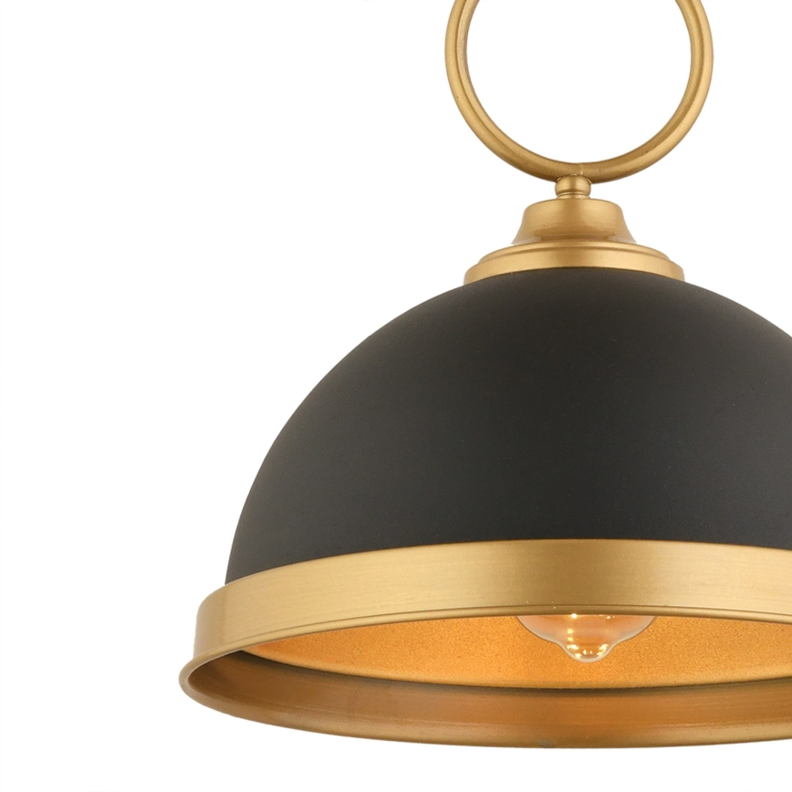 MONZA hänglampa 1xE27/40W/230V diameter 30 cm svart/brons