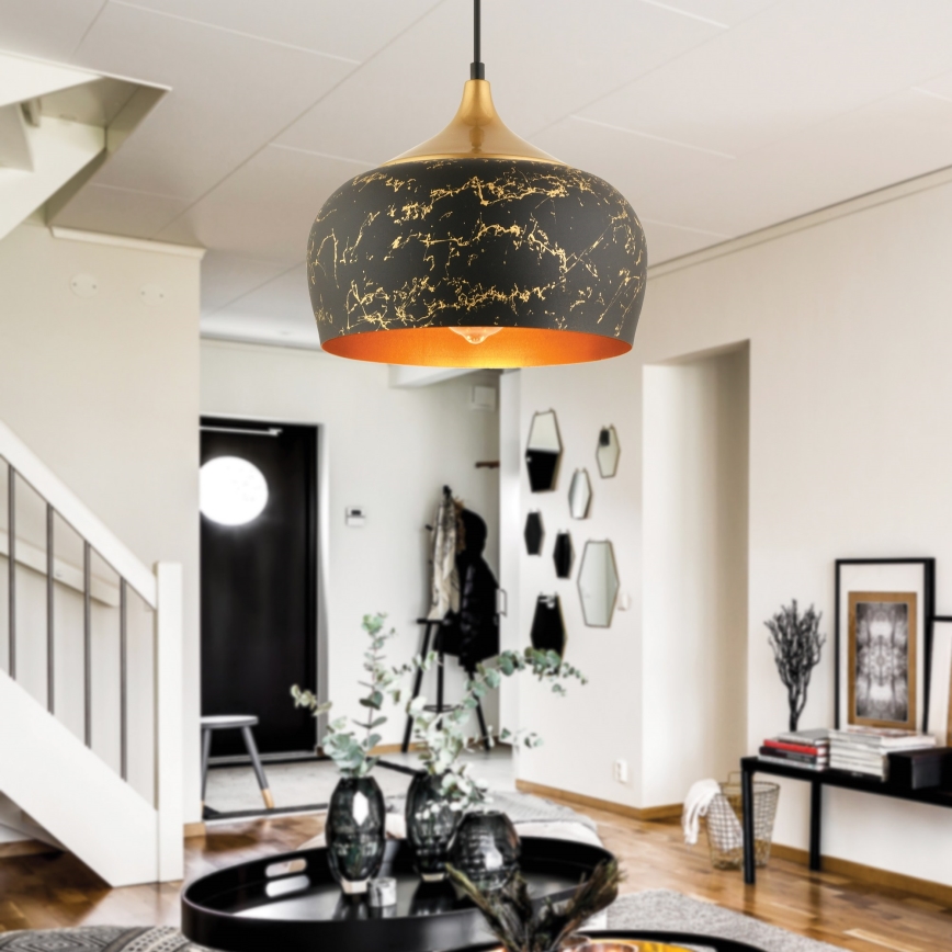 MONZA pendel 1xE27/40W/230V, diameter 30 cm, svart/bronze