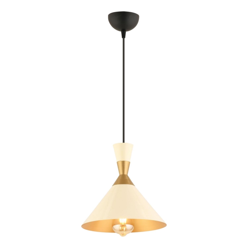 MONZA takk pendel 1xE27/40W/230V Ø 25 cm krem/bronze