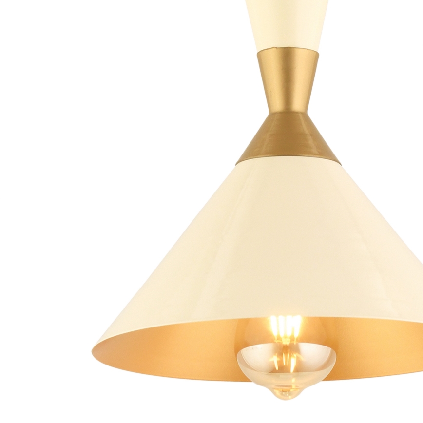 MONZA takk pendel 1xE27/40W/230V Ø 25 cm krem/bronze