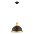 MONZA takk pendel 1xE27/40W/230V Ø 29 cm svart/bronze