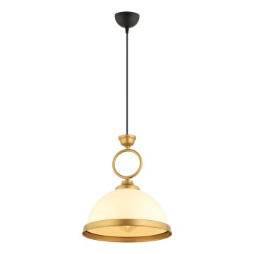 MONZA taklampa 1xE27/40W/230V Ø 26 cm krämfärgad/bronze