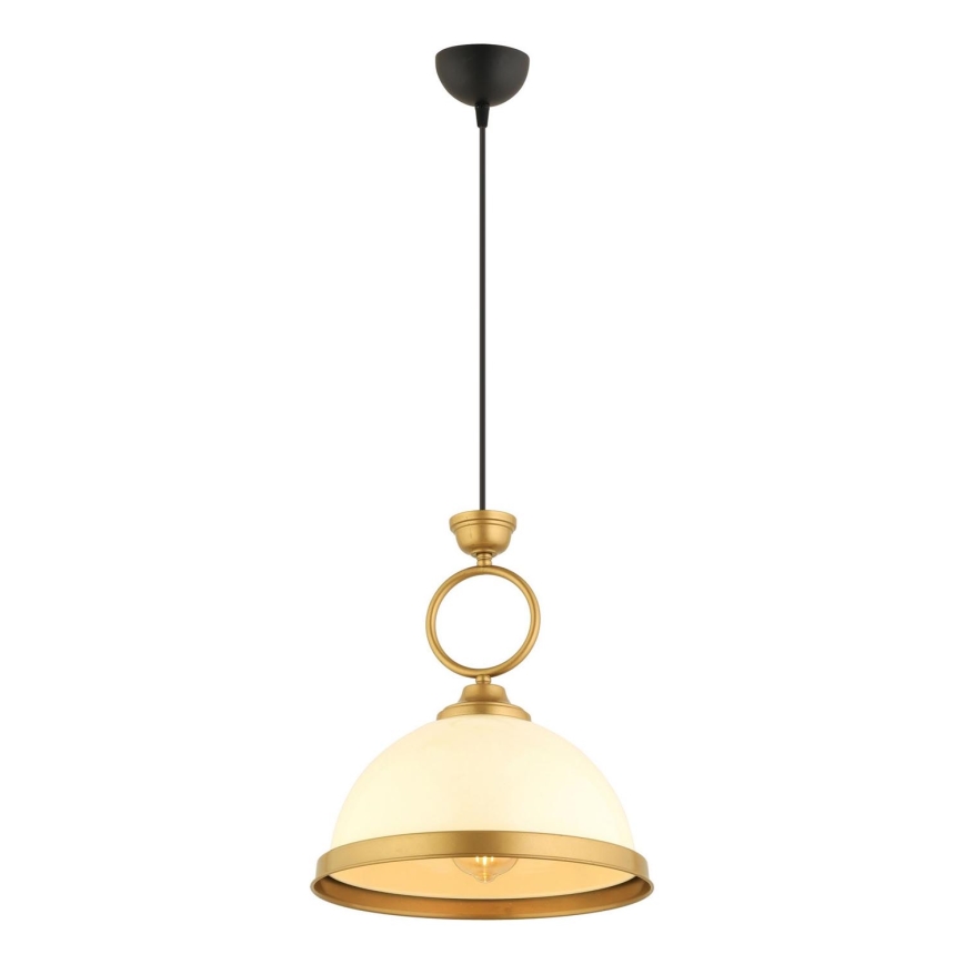 MONZA taklampa 1xE27/40W/230V Ø 26 cm krämfärgad/bronze