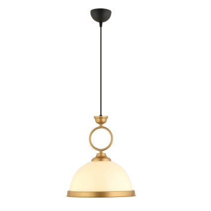 MONZA taklampa 1xE27/40W/230V Ø 26 cm krämfärgad/bronze