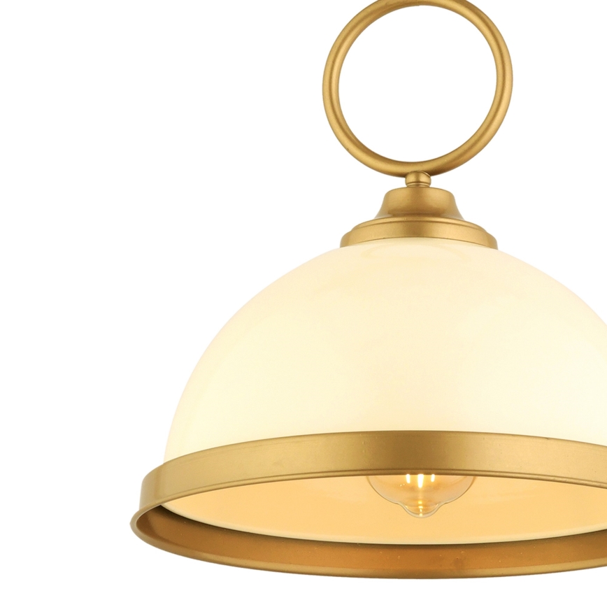 MONZA taklampa 1xE27/40W/230V Ø 26 cm krämfärgad/bronze