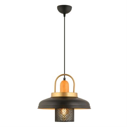 MONZA taklampa 1xE27/40W/230V Ø 32 cm svart/guld