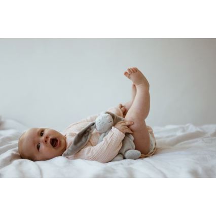 Moonie - Barn liten nattlampa kanin silver