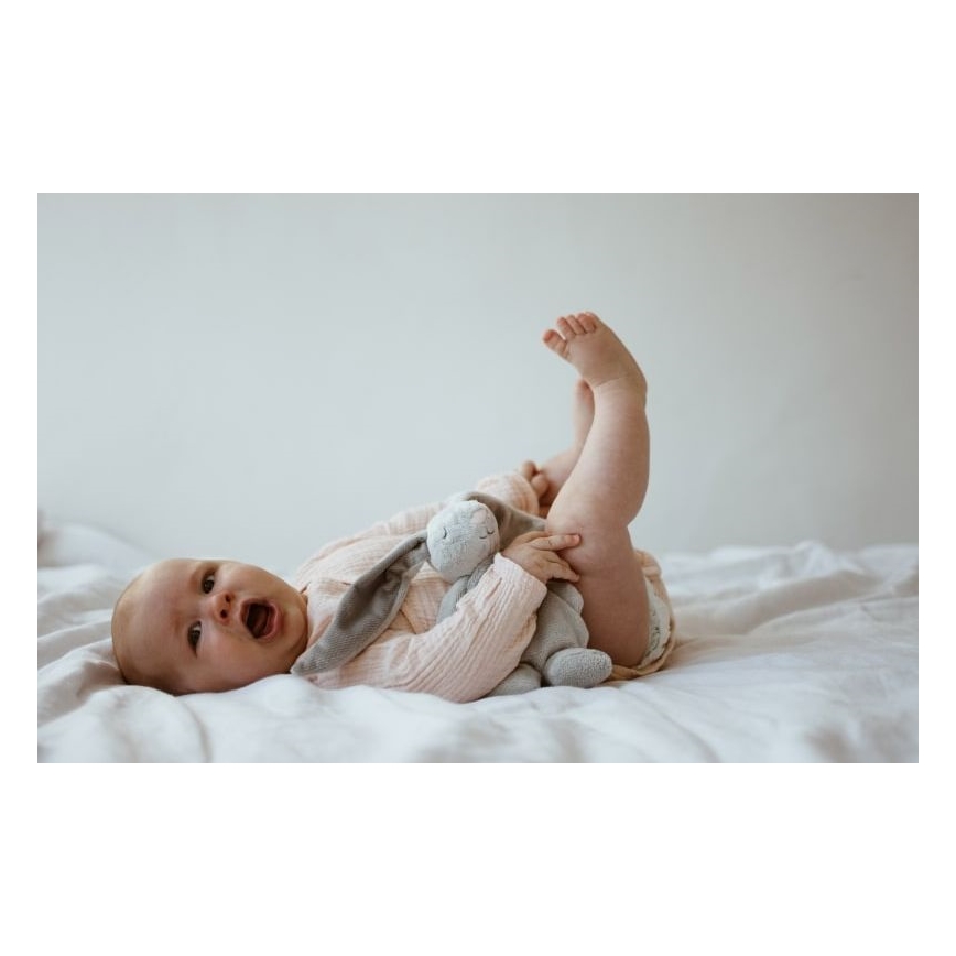 Moonie - Barn liten nattlampa kanin silver