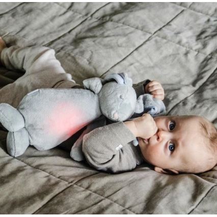 Moonie - Barn liten nattlampa kanin silver